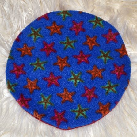 bunte Sterne auf blau/weinrot (Vorderseite)