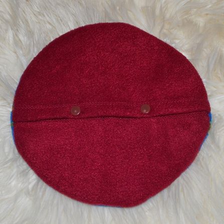 bunte Sterne auf blau/weinrot (Rückseite)