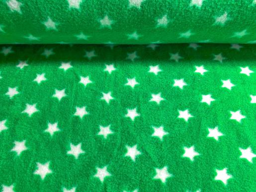Fleece grün mit Sternen