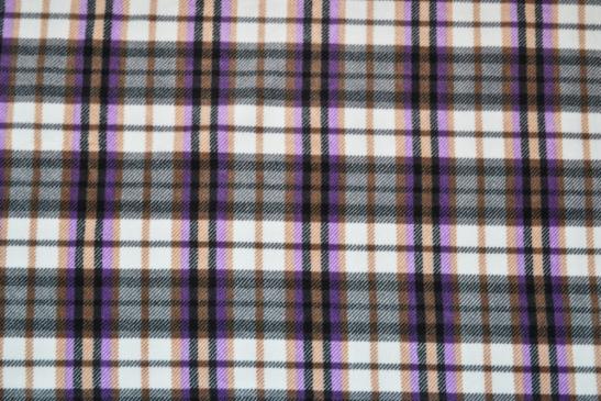 Fleece kariert mit lila