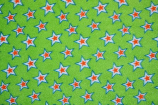 Fleece grün mit Sternen